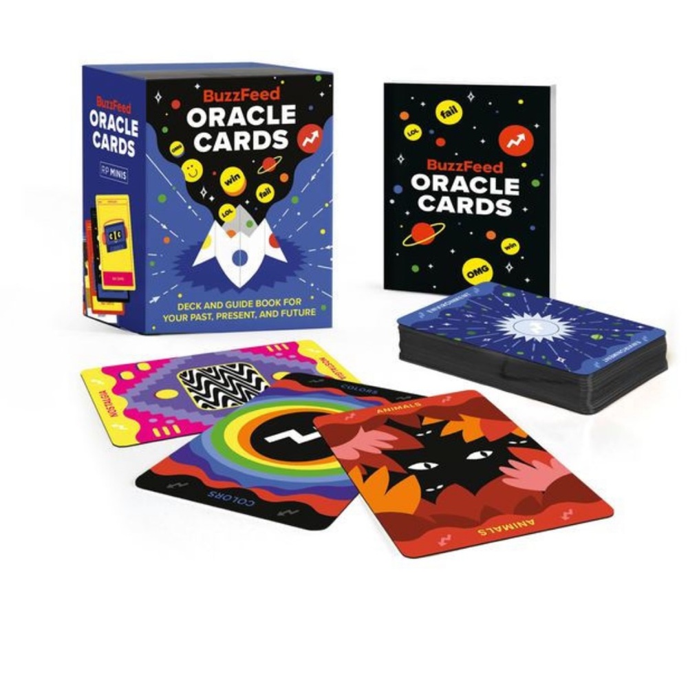 NIB Buzz Feed BuzzFeed ORACLE CARDS Deck and Guide Book Past Present & Future